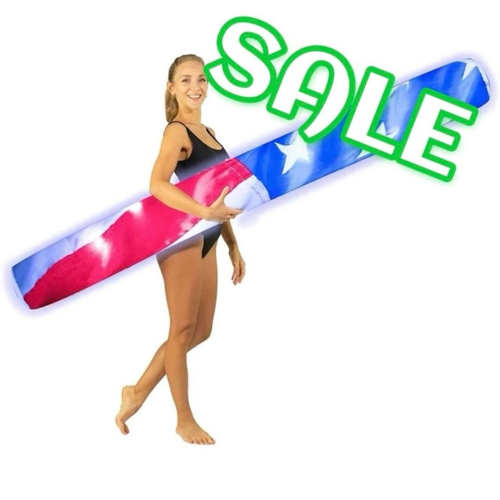 ‼️CLEARANCE SALE‼️Pool Candy LED Illuminated Stars Stripes Pool Float Noodle NEW